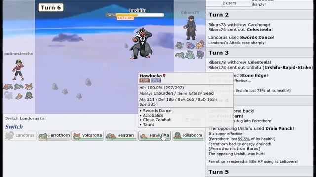 Hawlucha DESTRUYE a los pokemon de octava generación en OU | Pokémon Showdown. смотреть онлайн