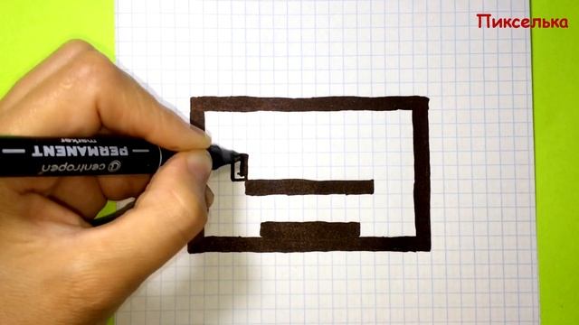 Как Рисовать Магнитофонную Кассету  по Клеточкам ♥ Рисунки по Клеточкам #pixelart