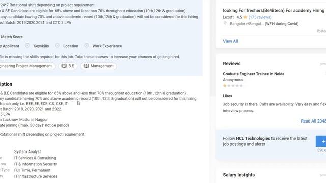 BE|B.TECH|M.TECH | MBA| MCA |ANY BATCH | HCL OFF CAMPUS |JOBS IN INDIA смотреть онлайн