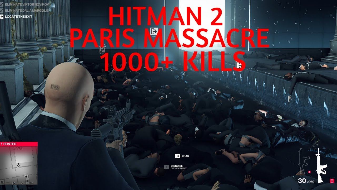 Hitman 2 Paris Massacre - Killing Everybody смотреть онлайн