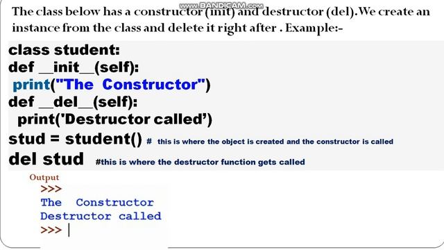 Destructors in Python смотреть онлайн