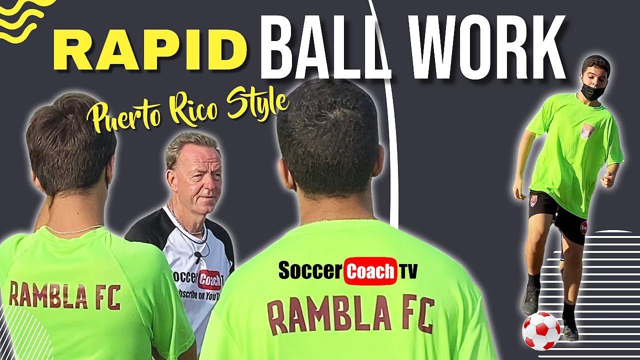 SoccerCoachTV - Rapid Ball Work "Puerto Rico" Style. смотреть онлайн