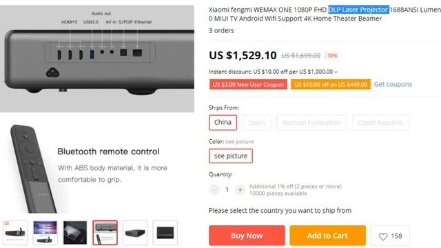 Xiaomi fengmi | 10% off | 4K Home Theater Beamer смотреть онлайн