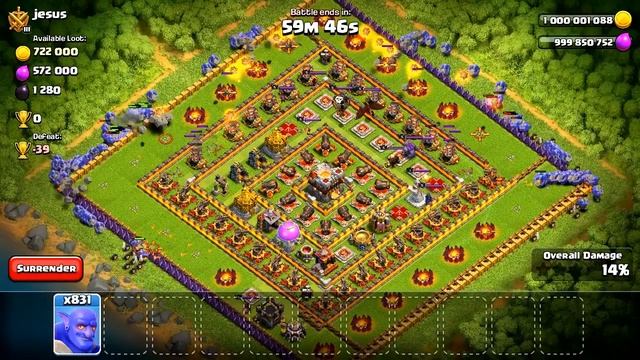 1000 Max Bowler Shocking Attack - New Server MOD GamePlay- Clash of Clans Mission Impossible Attack смотреть онлайн