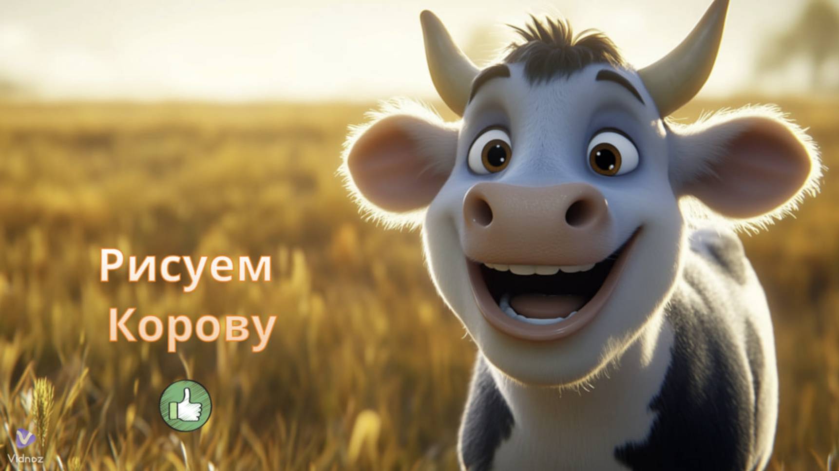 Маленькие художники: Рисуем Корову- Детский образовательный мультфильм смотреть онлайн