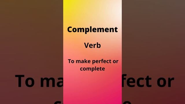 SAT Prep Vocabulary - Complement Verb смотреть онлайн