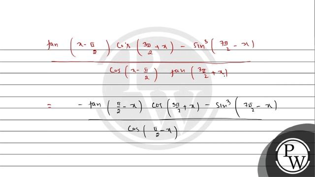 \[
\frac{\tan \left(x-\frac{\pi}{2}\right) \cdot \cos \left(\frac{3 \pi}{2}+x\right)-\sin ^{3}\l... смотреть онлайн
