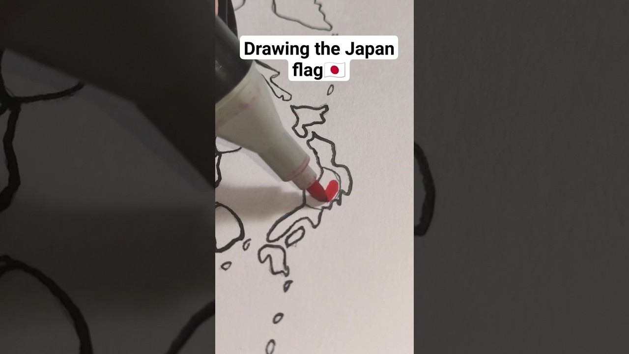 Drawing the JAPAN flag🇯🇵, which flag is next? 🤔#map #flag #japan #asia смотреть онлайн