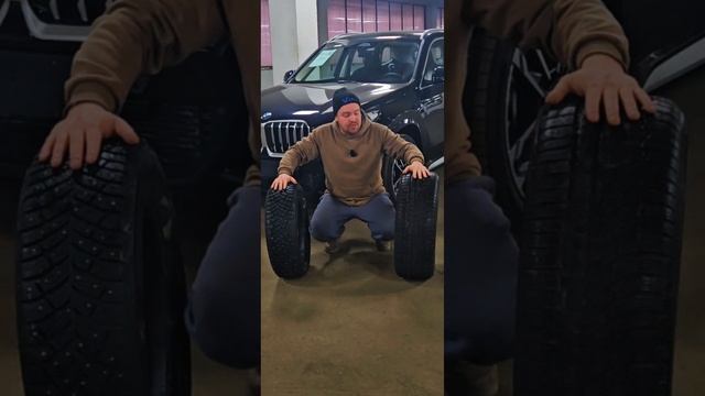 Зимняя резина какую выбрать 🤔 #шипы #липучка #шины #автомобили смотреть онлайн