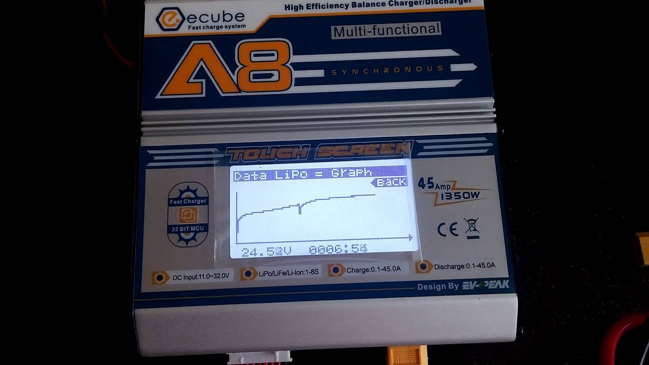 Carregando Bateria 6S 3700mah 60C no eCube A8 Touch Screen - DEMO смотреть онлайн