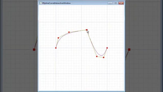 Interactive 2D B-spline using Geometric Tools Engine (version 3.2) смотреть онлайн