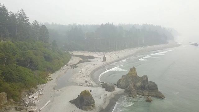 Drone footage Ruby Beach смотреть онлайн