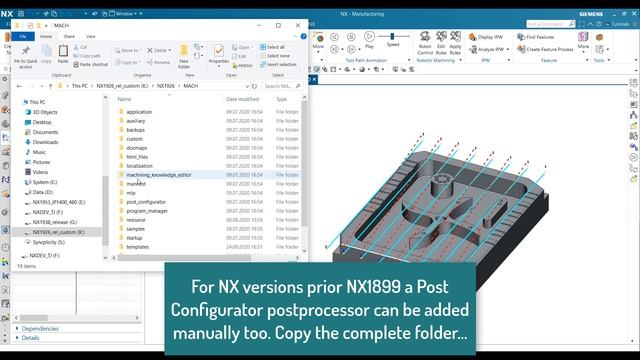 Install a postprocessor in NX CAM | One click Post Processor Installation | G-code | NX1899 | NX192 смотреть онлайн