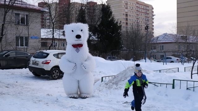 И чего он боится? Поздравление белого мишки смотреть онлайн