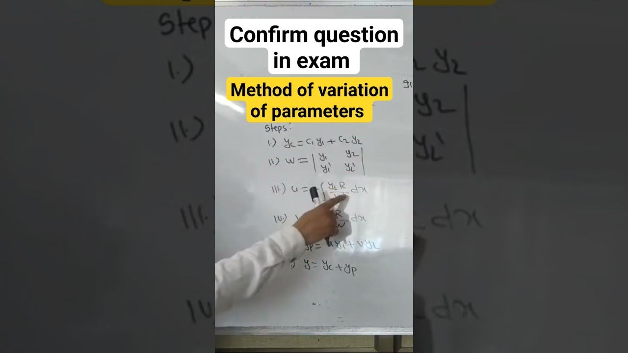 Method of variation of parameters#differentialequation #firstyearengineering #sem2 #semester_2 #csg смотреть онлайн