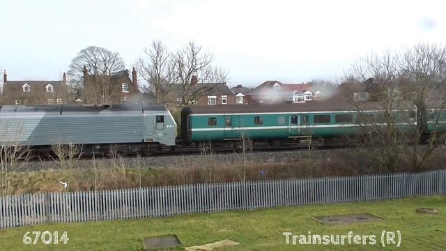 DB Cargo Class 67 No. 67014 on 1Z80 Burnley - Chelsea Train on 12.02.17 - HD смотреть онлайн