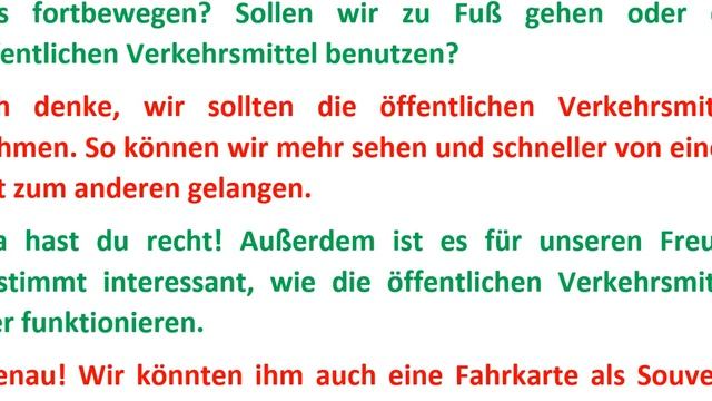 №8. Немецкий. Диалоги B1 для экзамена. Deutsch. Dialog B1 Prüfung. Друг хочет посмотреть город