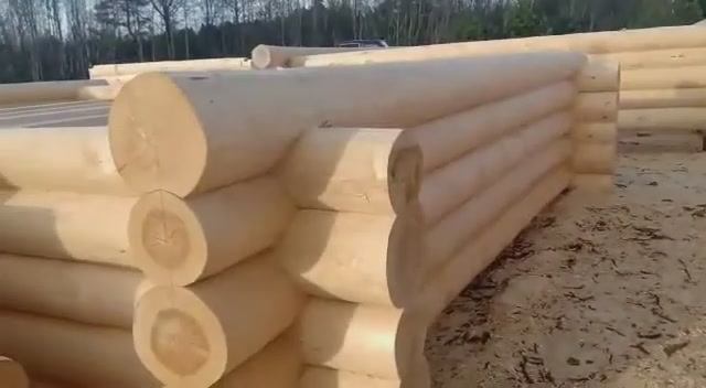 Производство сруба дома 5 на 6 в чашу в кругляк смотреть онлайн