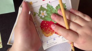 Урок вышивки крестом/ как читать схему и нанести разметку по набору.