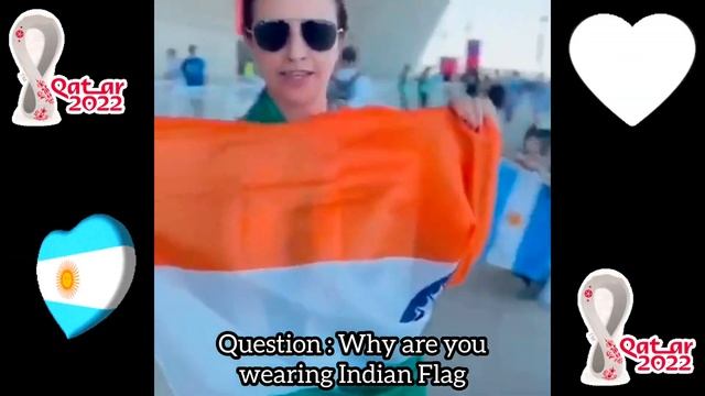 Argentinian woman support India at Qatar World cup #qatar2022 #qatar #argentina #india #worldcup смотреть онлайн