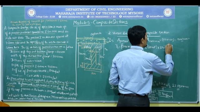 Design of PSC Elements 17CV82|Module 5|Composite Sections-Analysis of composite sections-Problems|S смотреть онлайн