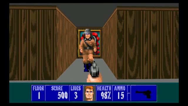 Wolfenstein 3D (1992 Dos Pc) Gameplay смотреть онлайн