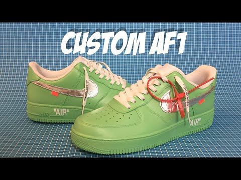 CUSTOM Off-White Nike Air Force 1 ”Mint” смотреть онлайн