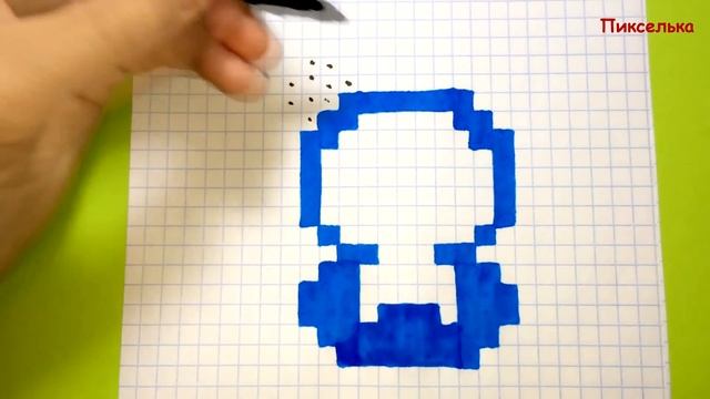 Как Рисовать Микки Малыша по Клеточкам ♥ Рисунки по Клеточкам #pixelart