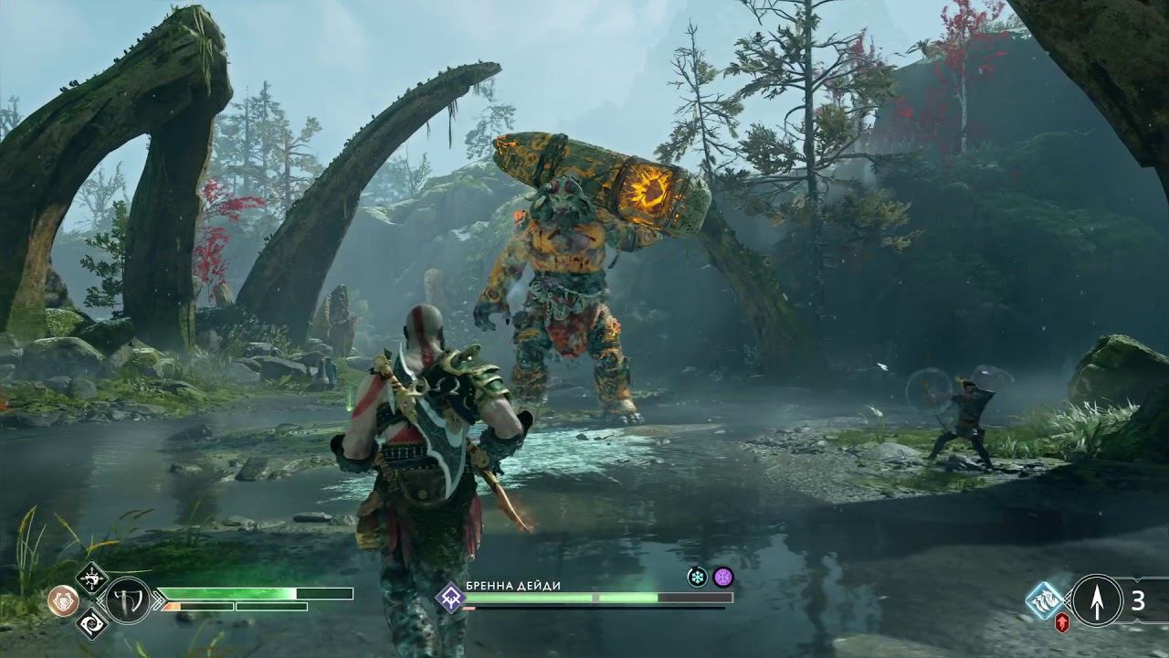 Огненный великан в God of War смотреть онлайн
