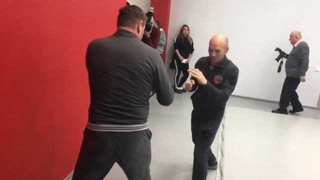 Султан Ибрагимов и Александр Малетин на открытии Боксерского клуба SPARTA в 