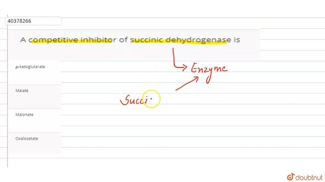 A competitive inhibitor of succinic dehydrogenase is смотреть онлайн