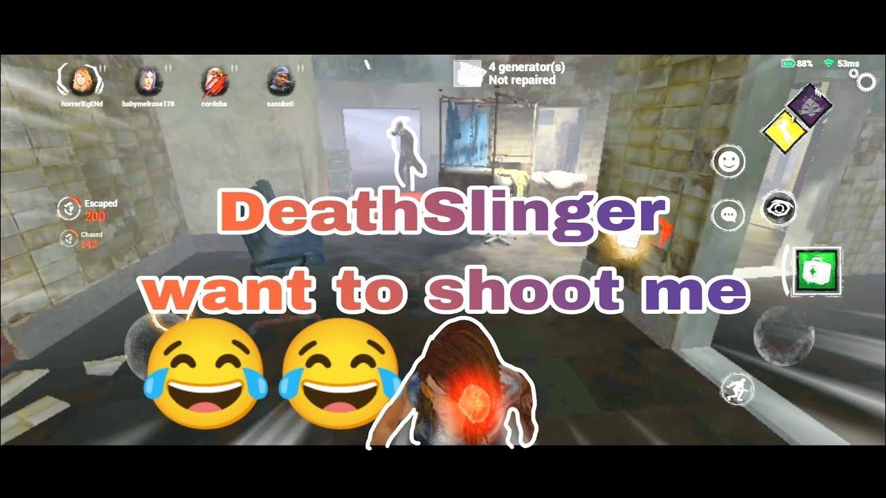 Can Pro DeathSlinger shoot me?😂😂😉😉 Dead By Daylight mobile gameplay by PAK GAMER смотреть онлайн