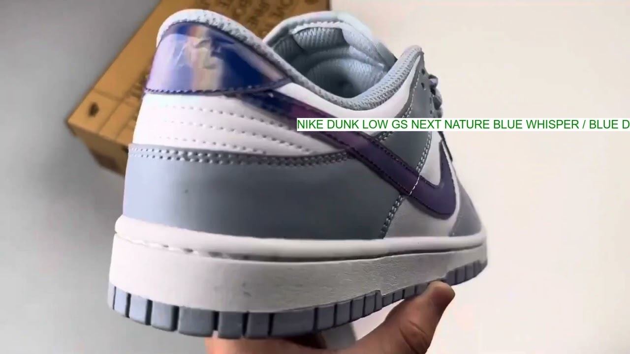 [UNBOXING] Nike Dunk Low GS Next Nature Blue Whisper / Blue Dunks Gs FJ4668-400 смотреть онлайн