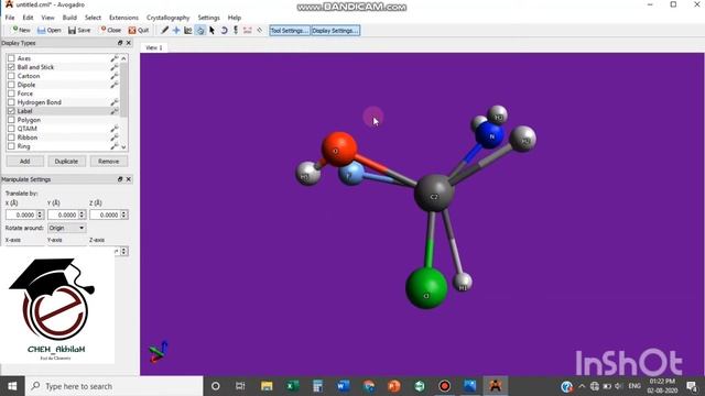 Avogadro Software tutorial||Animation in Chemistry||beginners guide||chemakhilam смотреть онлайн