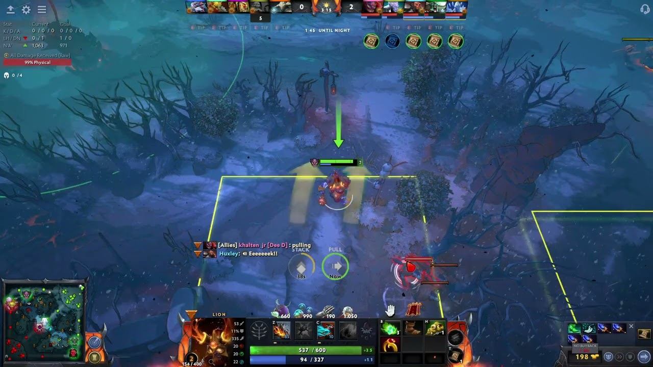 How to properly last hit and pull a lane in Dota 2. смотреть онлайн
