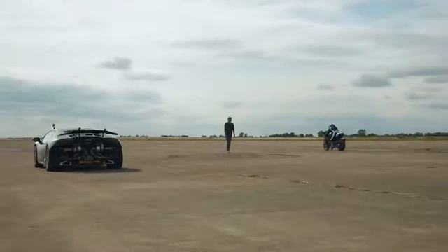 Lamborghini Huracan Turbo против Kawasaki H2R  ГОНКА
