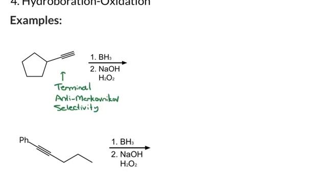 Hydroboration-Oxidation of Alkynes смотреть онлайн