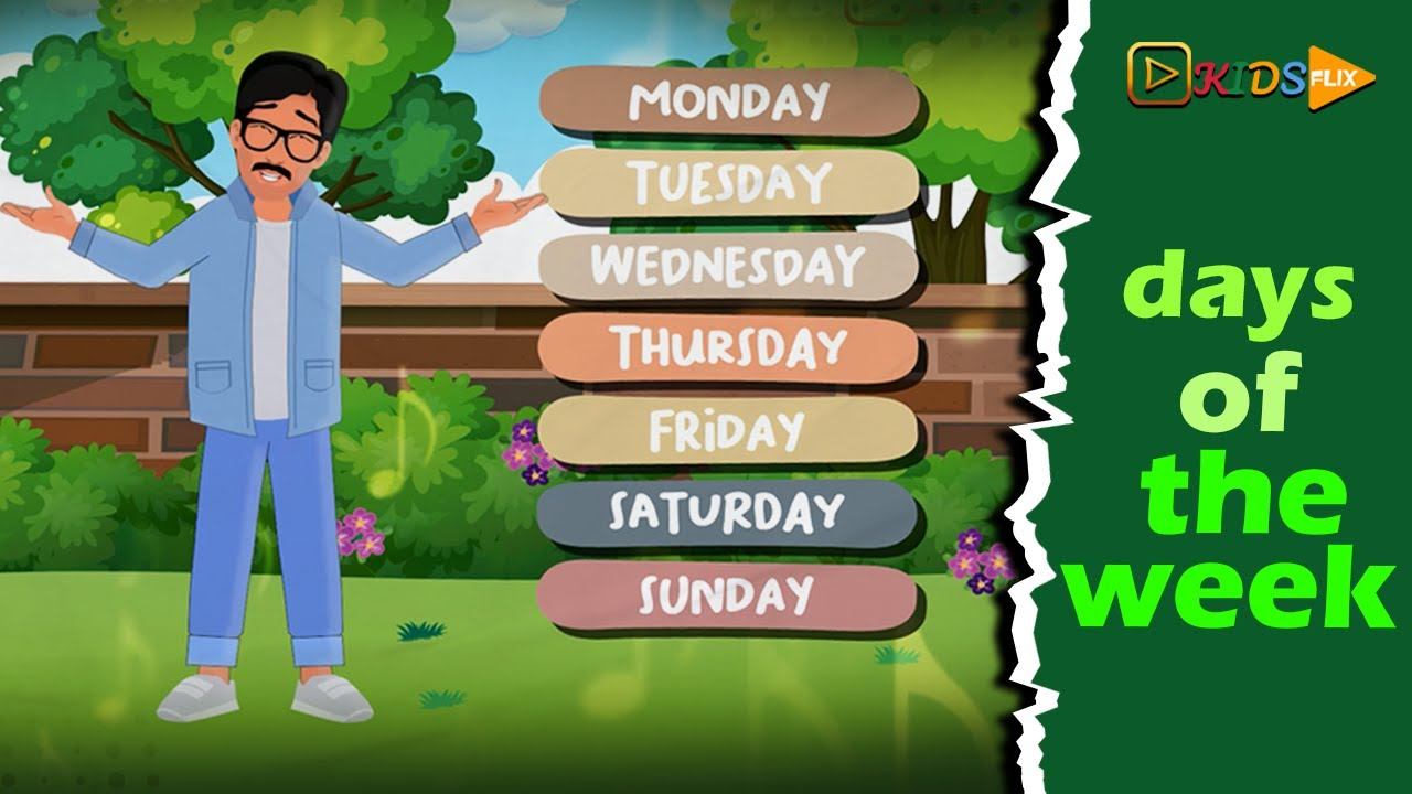 Days Of The Week Song - 7 Days Of The Week | Nursery Rhymes & Children's Songs By KidFlix Club 👶👧🌲