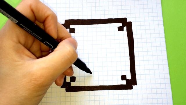 Как Рисовать Лаки Блок из Майнкрафт - Рисунки по Клеточкам ♥ Pixel Art - Draw Lucky Craft Minecraft