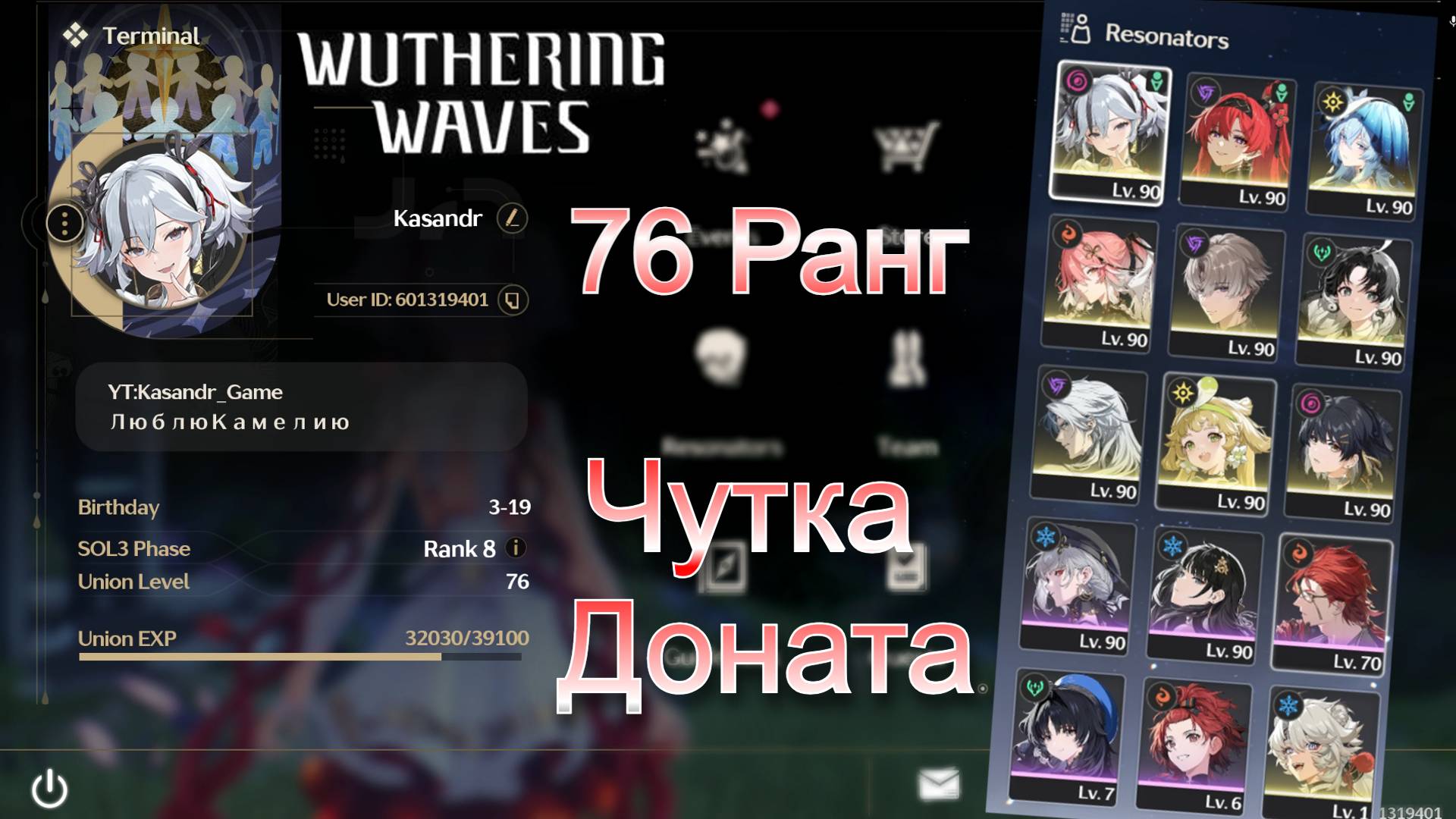 Обзор акаунта в Wuthering Waves #вува #wutheringwaves