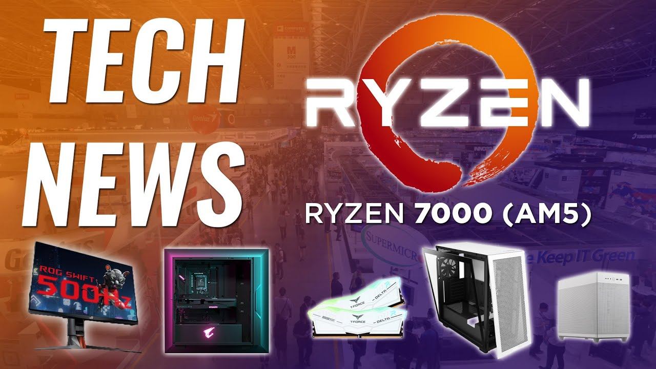 XTNC Tech news: RYZEN 7000 AM5, ROG 500Hz Monitor, Aorus Project Stealth, TForce DDR5, NZXT H7 [Ph] смотреть онлайн