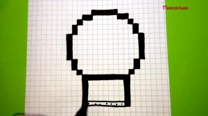 Как Рисовать Кавайный Снежный Шар по Клеточкам ♥ Рисунки по Клеточкам #pixelart