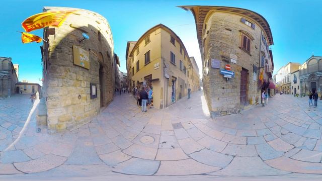 Volterra medieval architecture, Italy VR 360 travel video. Средневековая Вольтерра, Италия. смотреть онлайн