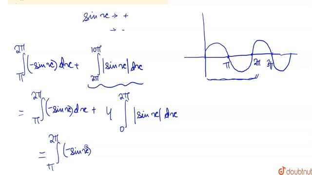 `int_(pi)^(10n) |sin x|dx` is equla to смотреть онлайн