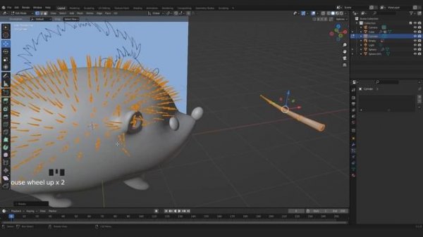Cute Hedgehog – Blender Tutorial for Beginners