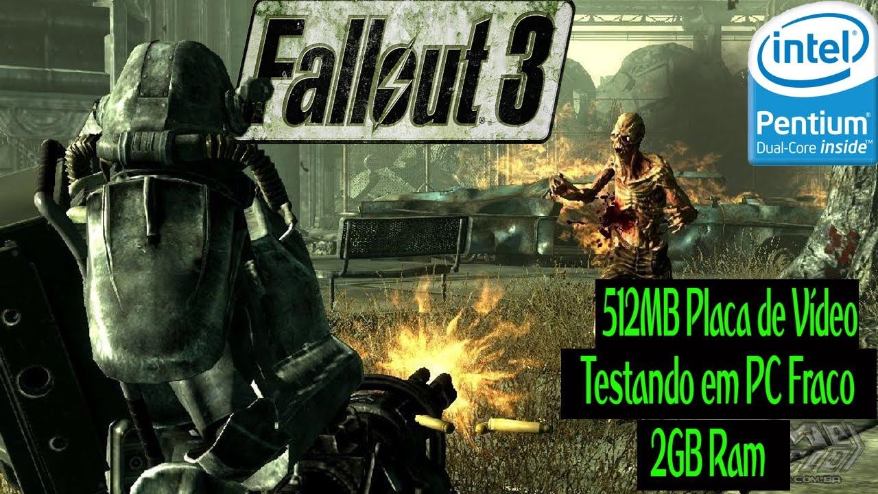 FALLOUT 3 - Testando em PC Fraco: 2Gb de Ram/Pentium Dual Core/ATI Mobility Radeon 4300 смотреть онлайн