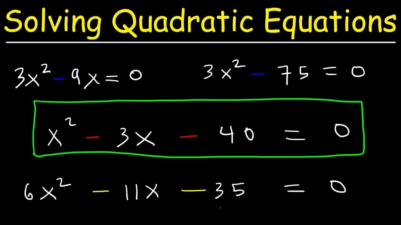 How To Solve Quadratic Equations By Factoring - Algebra Introduction смотреть онлайн