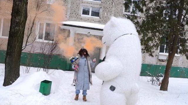 Мишка поздравляет королеву! Поздравление белый мишка смотреть онлайн