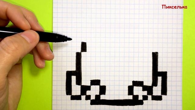 Как Рисовать Цыпленка по Клеточкам ♥ Рисунки по Клеточкам - #pixelarts