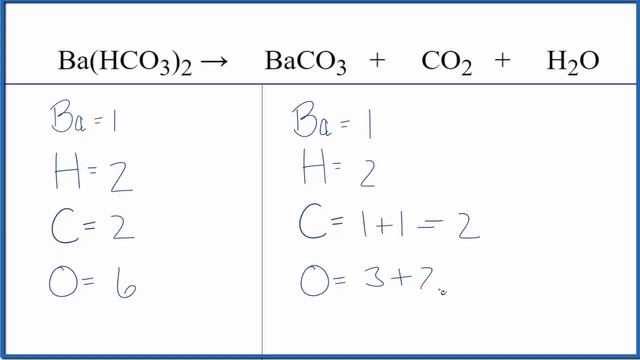 How to Balance Ba(HCO3)2 = BaCO3 + CO2 + H2O (Barium bicarbonate Decomposing) смотреть онлайн